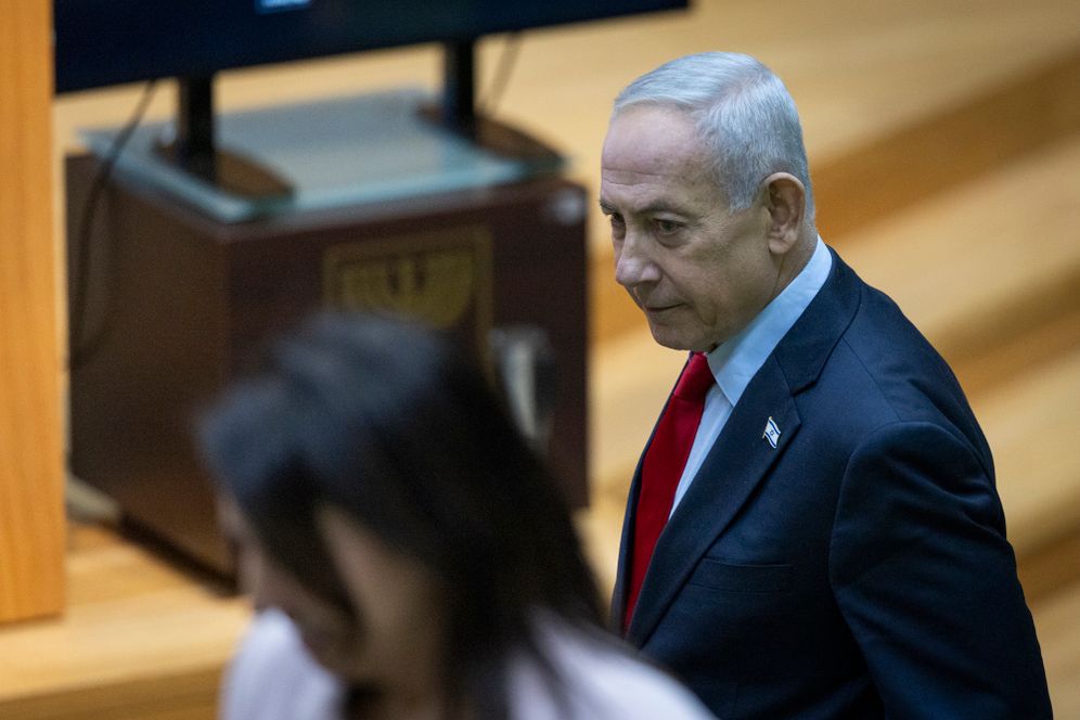 Le Premier ministre Benjamin Netanyahou à la Knesset