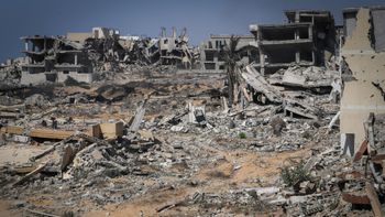 File photo of ruins in the northern Gaza Strip.

