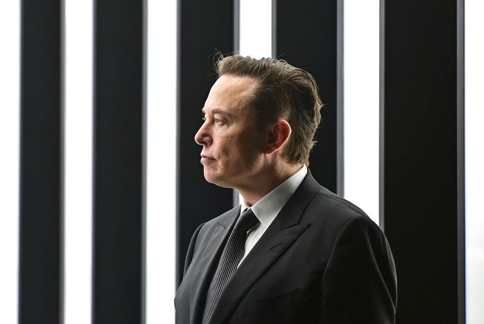 Patrick Pleul/Pool via AP, File Elon Musk in Gruenheide, Germany.
