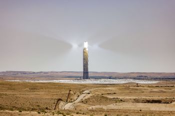 The Ashalim solar power station in the Negev desert, southern Israel.