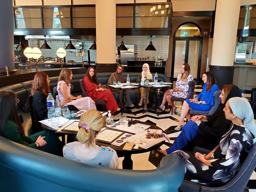 The inaugural meeting of the Gulf-Israel Women's Forum, a division of the UAE-Israel Business Council, in Dubai on October 8, 2020.