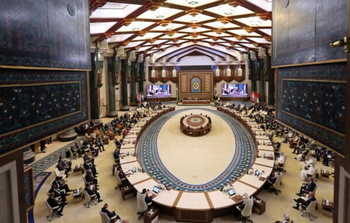 Les dirigeants arabes participent au 34e sommet de la Ligue arabe, à Bagdad, en Irak, le 17 mai 2025. 