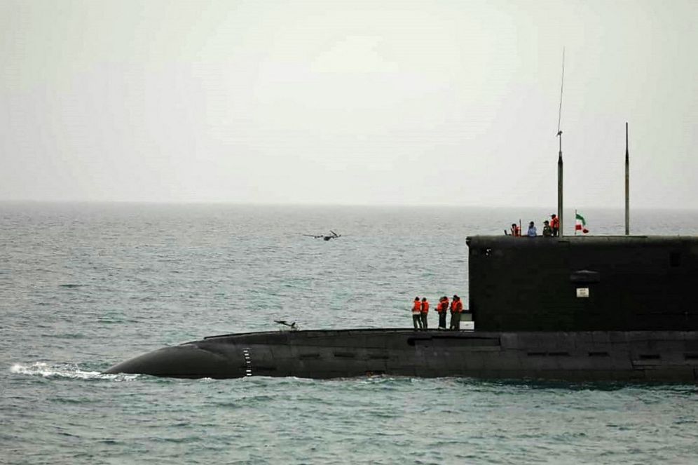 A military drone launched from an Iranian navy submarine in the Indian Ocean