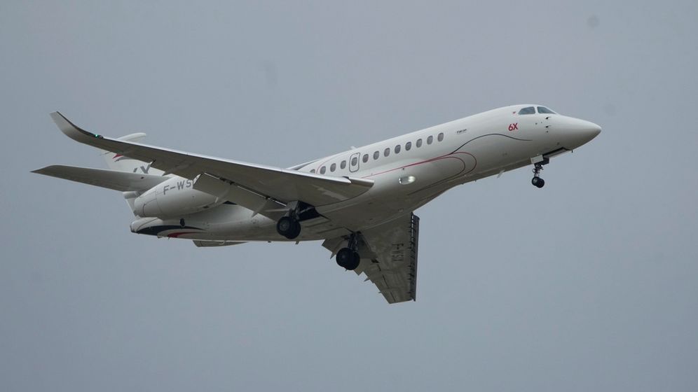Un avion Dassault Falcon 6X