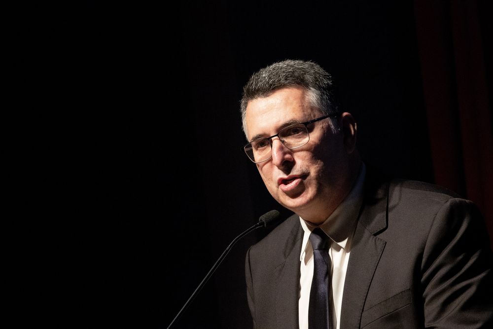 Israel's Justice Minister Gideon Saar in Jerusalem on February 8, 2022