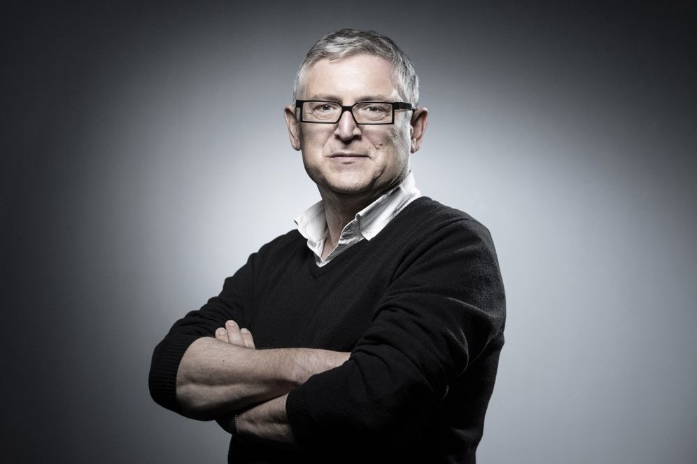 French philosopher Michel Onfray poses during a photo session on October 8, 2018 in Paris.