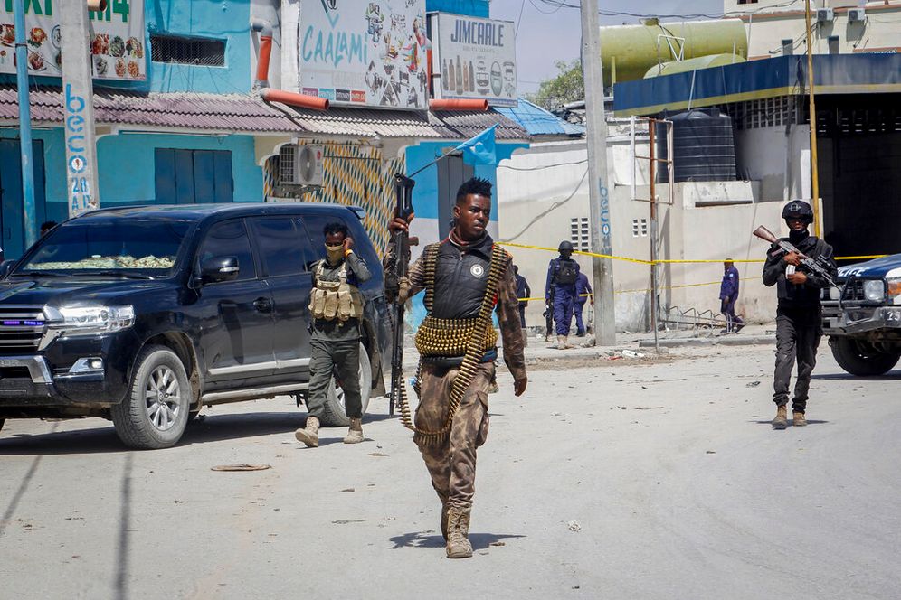 AP Photo/Farah Abdi Warsameh, File Security forces patrol in Mogadishu, Somalia.
