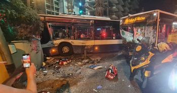 Multiple injuries reported in overnight Tel Aviv bus collision