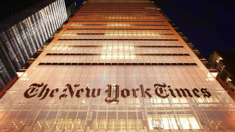 FILE - In this Oct. 21, 2009 file photo, The New York Times building is shown in New York.