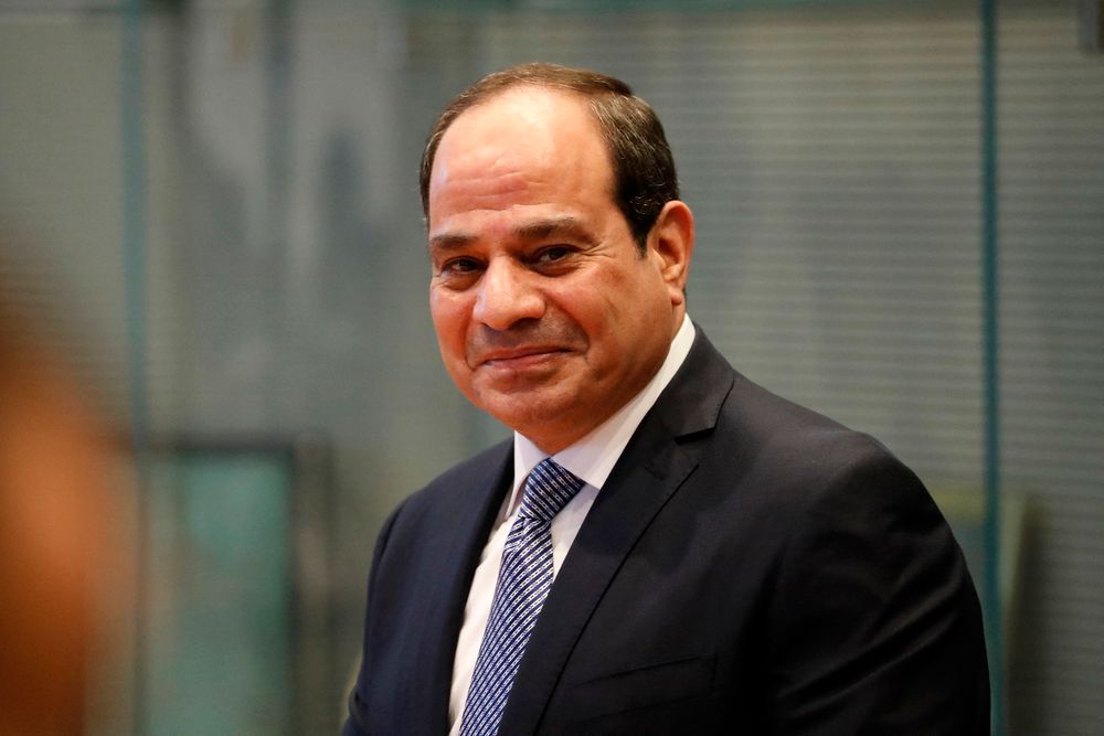 Egyptian President Abdel Fattah al-Sisi at the Bundestag (lower house of German parliament) on November 18, 2019 in Berlin.