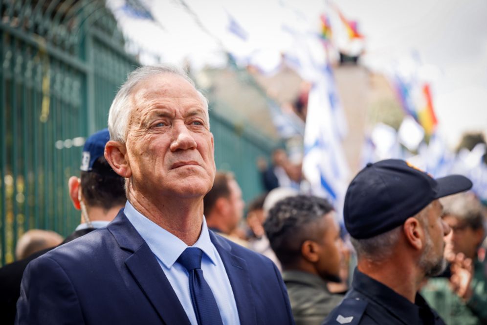 Israeli opposition figure Benny Gantz in Jerusalem.