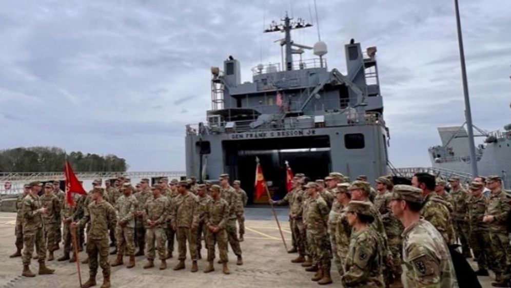 Uss Frank Besson CENTCOM Announces First Ship En Route To Build Temporary Gaza Pier ...