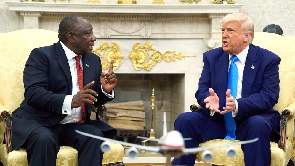 Le président américain Donald Trump et le président sud-africain Cyril Ramaphosa