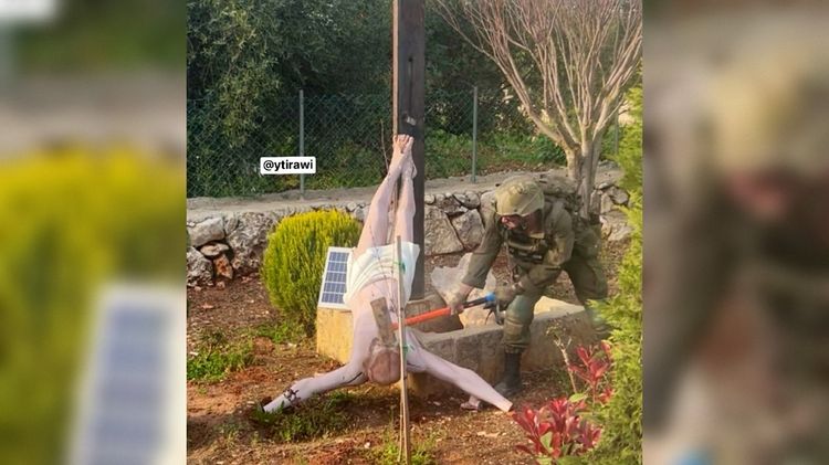An IDF soldier smashed a statue of the crucified Jesus in southern Lebanon; the IDF has launched an investigation.