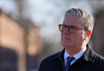 Keir Starmer à Auschwitz-Birkenau en Pologne, le 17 janvier 2025. 
