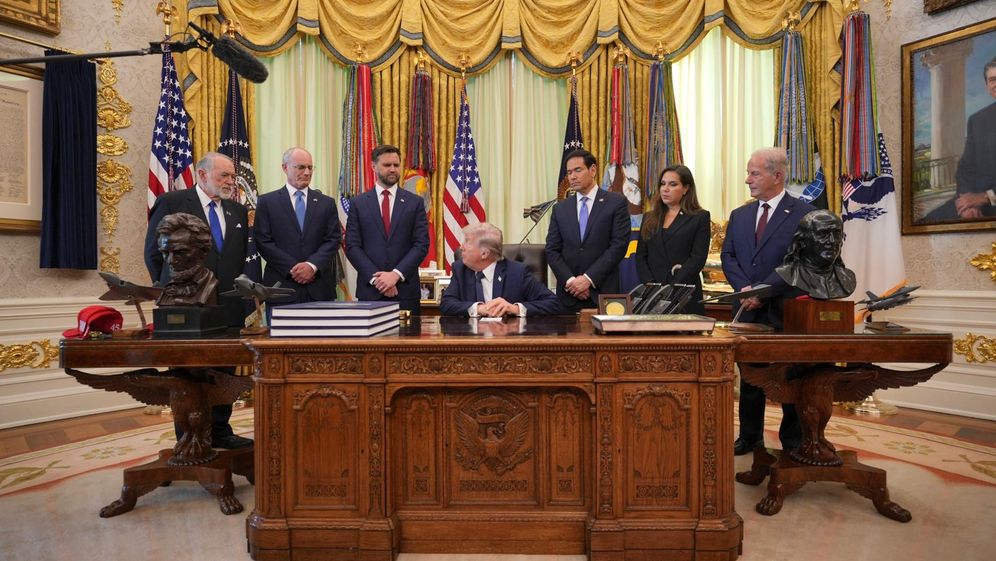 From the direct meeting between the ambassadors of Israel and Lebanon in the United States, with President Donald Trump, Vice President J.D. Vance, and Secretary of State Marco Rubio, 23.04.26