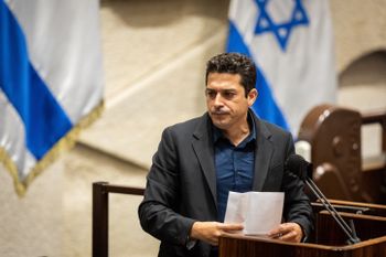 MK Amichai Chikli at the assembly hall of the Israeli parliament, in Jerusalem, on February 7, 2022.