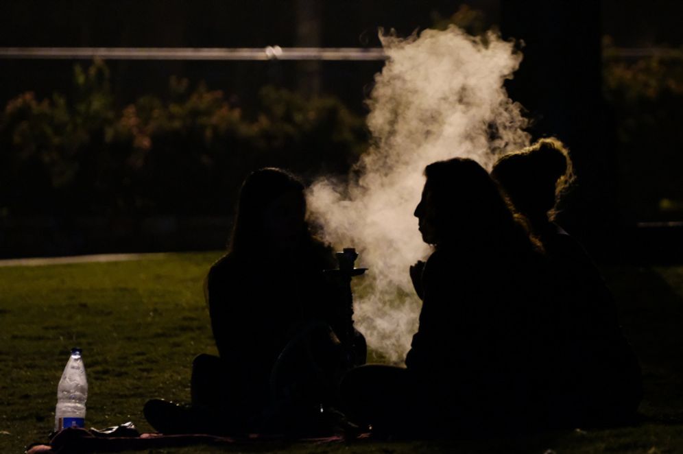 Young Israelis rally in support of legalizing marijuana in front of Israel's parliament in Jerusalem, on April 19, 2018.