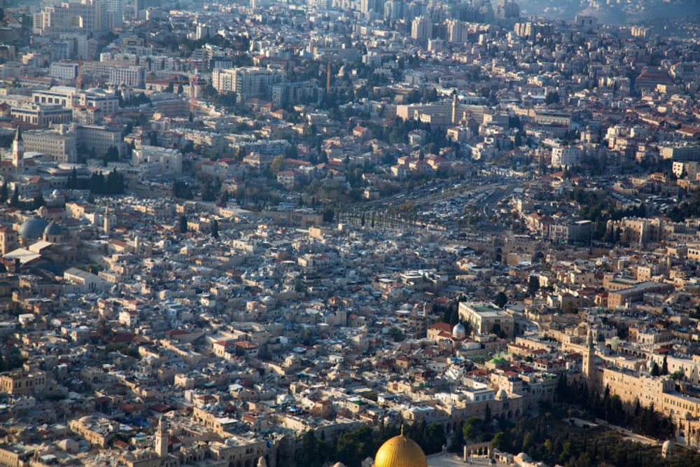 Aerial view of Jerusalem. December 17, 2019.