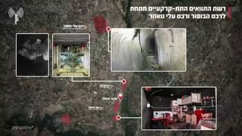 IDF Spokesperson Le réseau de galeries souterraines sous les crêtes du Beaufort et d'Ali Taher