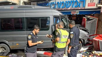 זירת התאונה בשוק מחנה יהודה