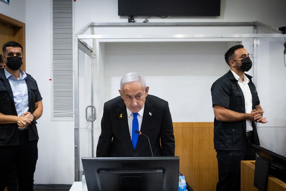 חיים גולדברג / פלאש 90 בנימין נתניהו ביום העדות ה-37 בבית המשפט, ארכיון