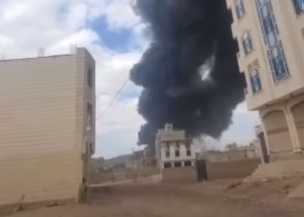 Screenshot of footage from the Israeli airstrikes in Yemen against the Houthis
