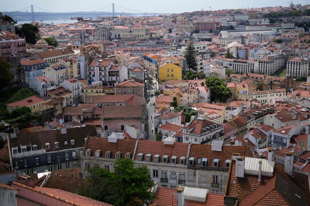 תצפית אווירית על העיר ליסבון