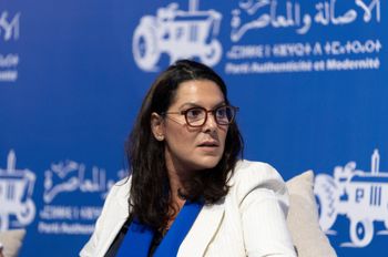 AP Photo/Mosa'ab Elshamy Fatima Ezzahra El Mansouri, Moroccan minister and mayor of Marrakech, takes part in an electoral rally for Authenticity and Modernity Party (PAM) ahead of the upcoming legislative elections in Tangier, Morocco, Wednesday, Sept. 16, 2026.