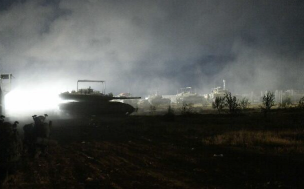 Troops from the 401st Armored Brigade operate in eastern Rafah in the southern Gaza Strip, in an image released on May 18, 2024
