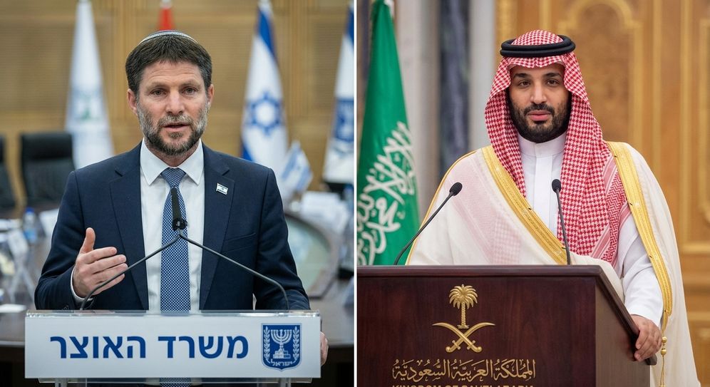 AI ولي العهد السعودي محمد بن سلمان ووزير المالية الإسرائيلي بتسلئيل سموتريش