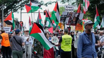 הפגנה פרו-פסלטינית בסידני, אוסטרליה. ארכיון