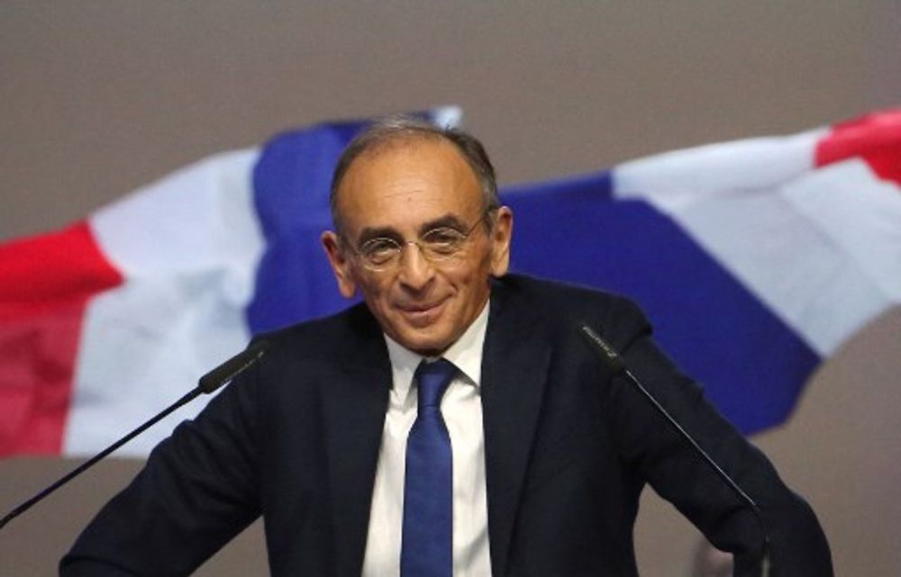 Eric Zemmour lors de son premier meeting de campagne au Parc des Expositions à Villepinte, le 05.12.21