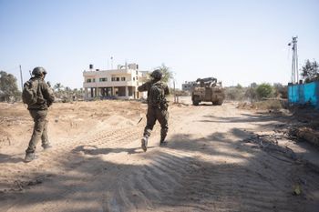 IDF spokesperson's unit IDF troops maneuvering in the Gaza Strip