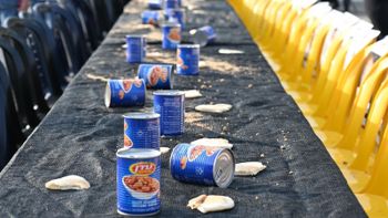 Manifestation contre la faim sur la place des otages à Tel Aviv, août 2025