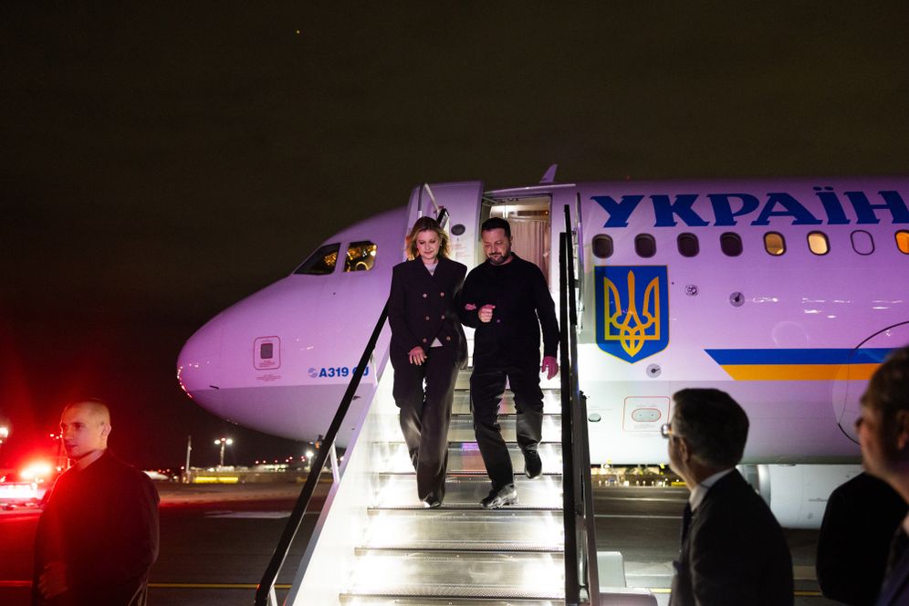 Volodymyr Zelensky arriving in the United States to attend the UN General Assembly