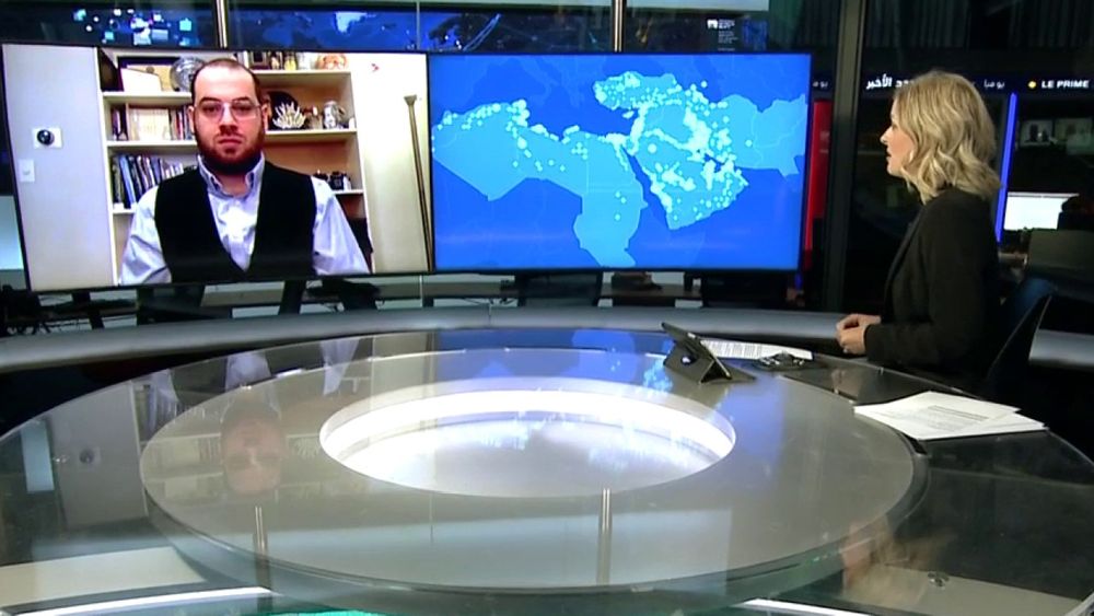 Journalist and rights activist Wajeeh Lion (L) speaks with i24NEWS about the LGBTQ community in the Arab world, in a screengrab taken on February 19, 2022.