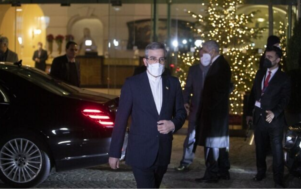 Le négociateur en chef du nucléaire iranien, Ali Bagheri Kani à Vienne le 27 décembre 2021.