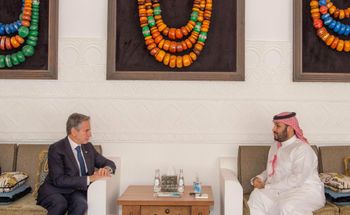 U.S. Secretary of State Antony Blinken meets with Saudi Crown Prince Mohammed Bin Salman in Riyadh, Saudi Arabia.