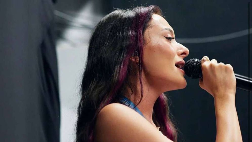 La représentante israélienne à l'Eurovision, Eden Golan, lors de sa première répétition à Malmö, le 30 avril 2024