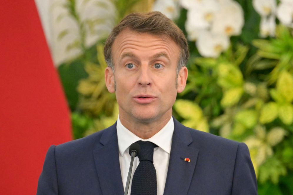 الرئيس الفرنسي ايمانويل ماكرون