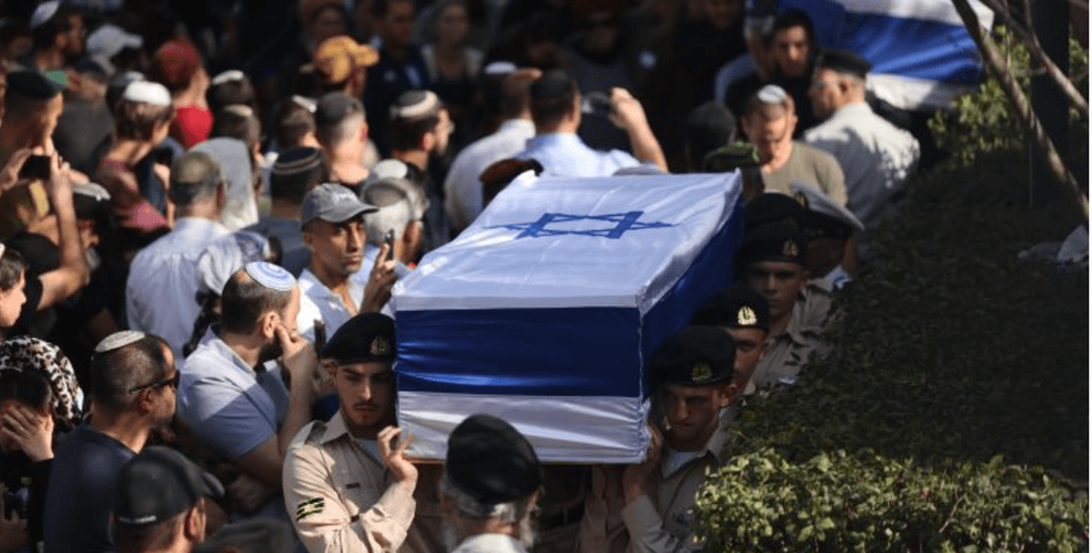 The funeral of Hallel Yaniv and Yagel Yaniv in Jerusalem.