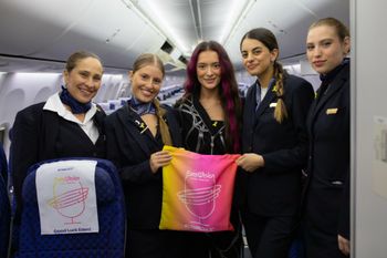 Led by representative Eden Golan ,Israel's delegation to the Eurovision Song Contest embarked on their journey to Malmö, Sweden, aboard a special El Al flight.