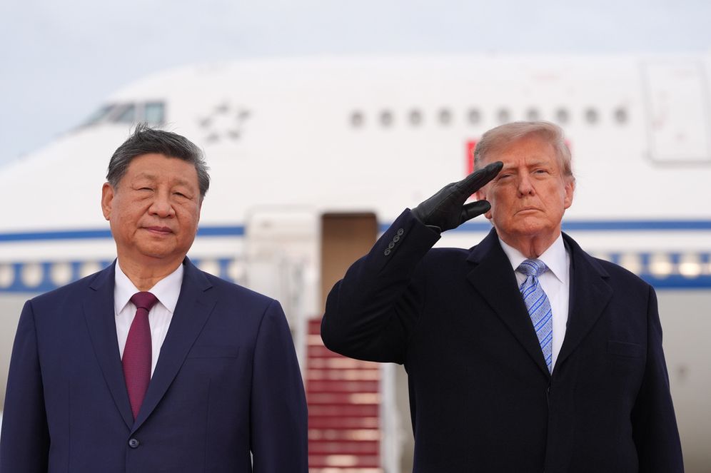 (AP Photo/Alex Brandon) President Donald Trump and China's President Xi Jinping participate in an arrival ceremony at Joint Base Andrews, Md., Wednesday, Sept. 23, 2026.