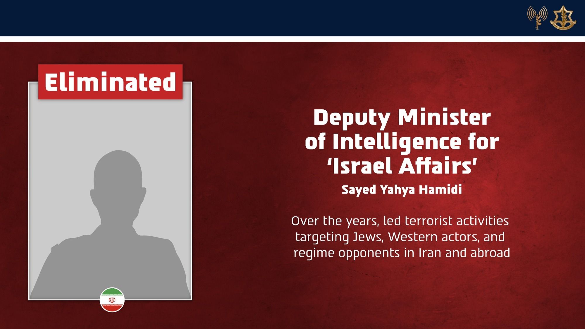 Israël élimine des hauts responsables du renseignement iranien