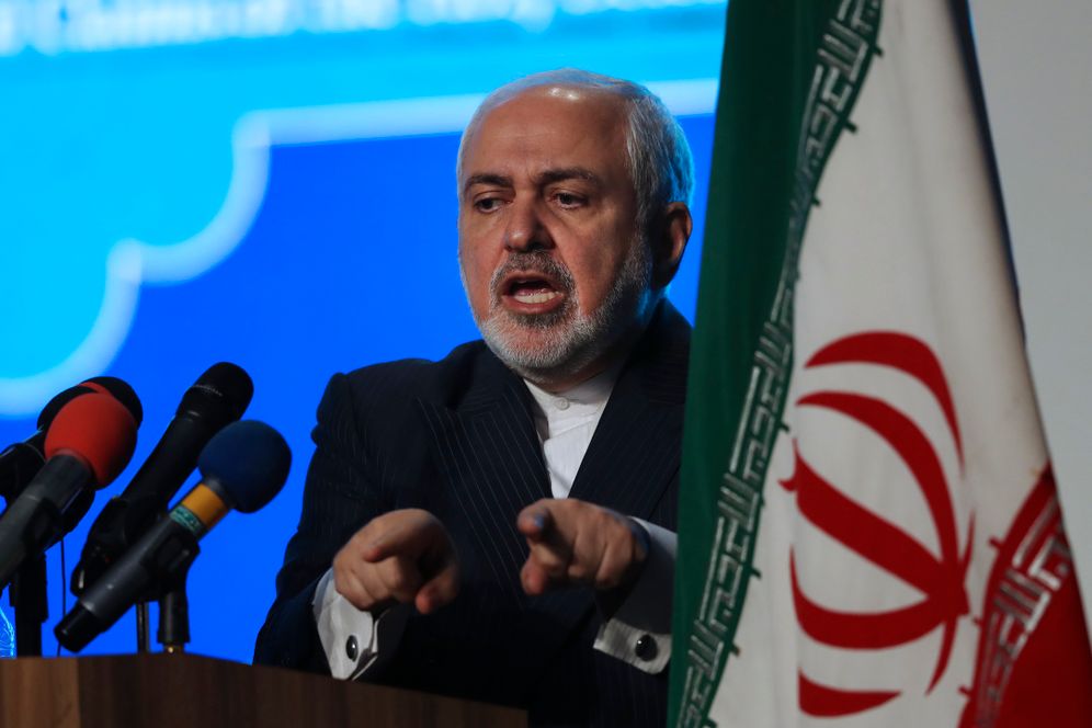  Mohammad Javad Zarif, lors d'une conférence à Téhéran, en Iran, le 23 février 2021