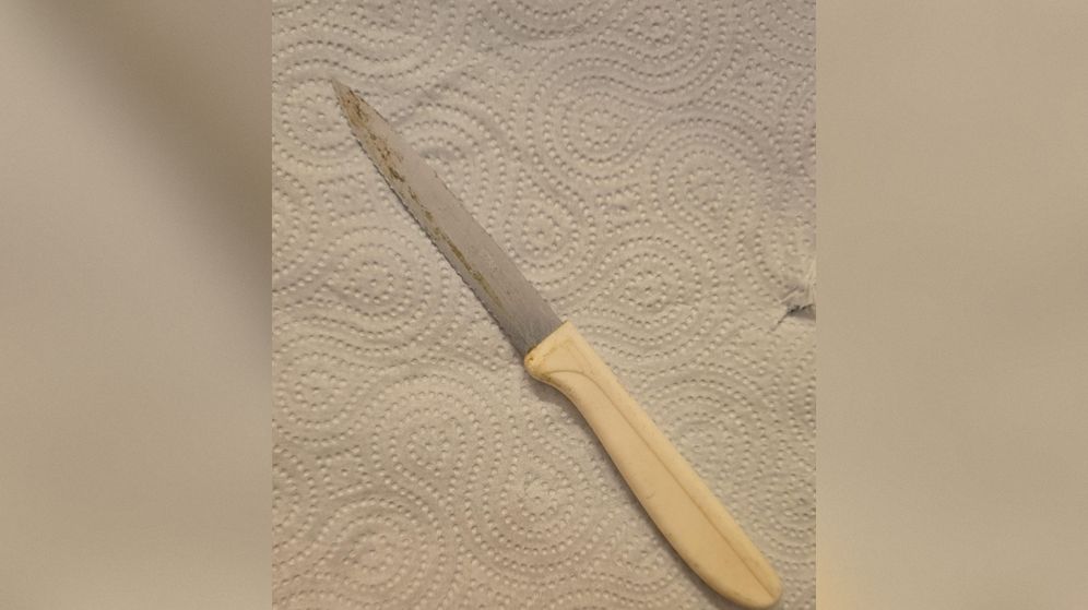 הסכין שהושלכה על פי החשד על הילדים בראש העין 26.4.2026