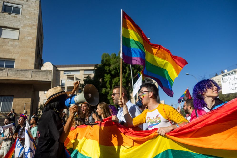 Thousands take part in the annual Gay Pride Parade in Jerusalem, on June 2, 2022.