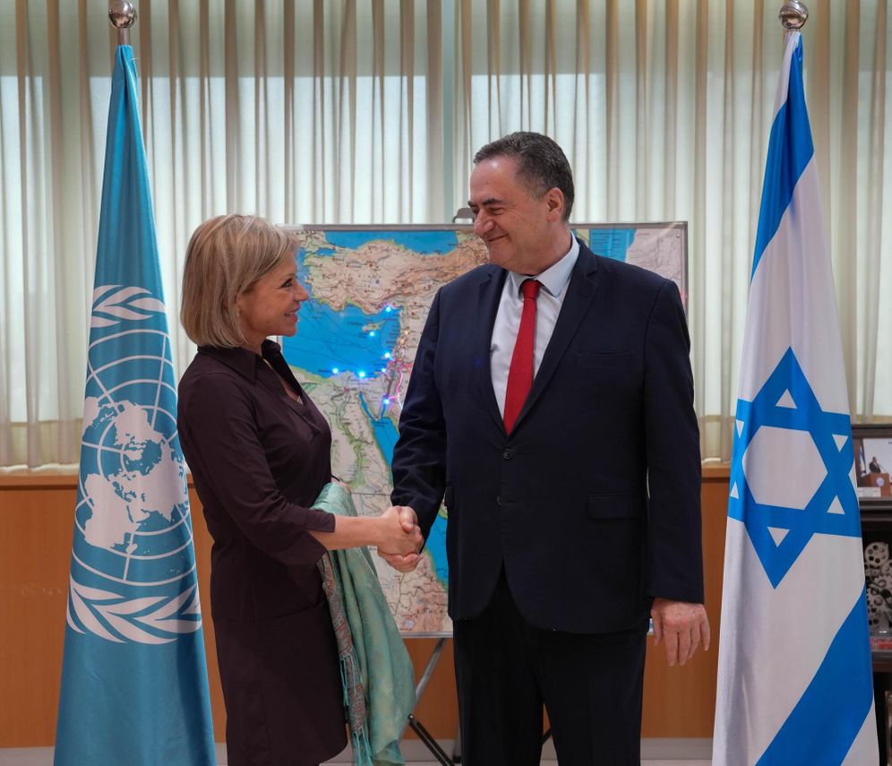 Israel Katz et l'émissaire de l'ONU pour le Liban