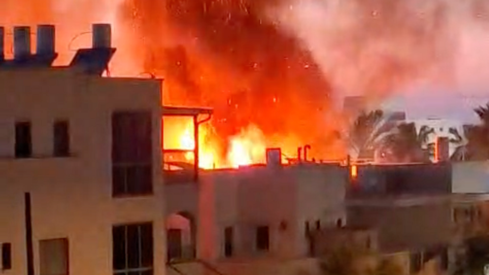 Chute d'un missile du Hezbollah à Nahariya